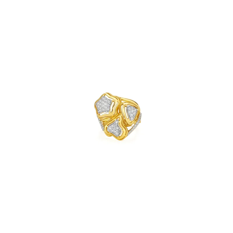 0.50ct Diamond 18K Gold Multi Shaped Ring