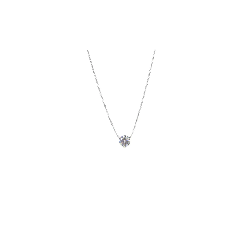 1.00ct Diamond 18K Gold Solitaire Necklace