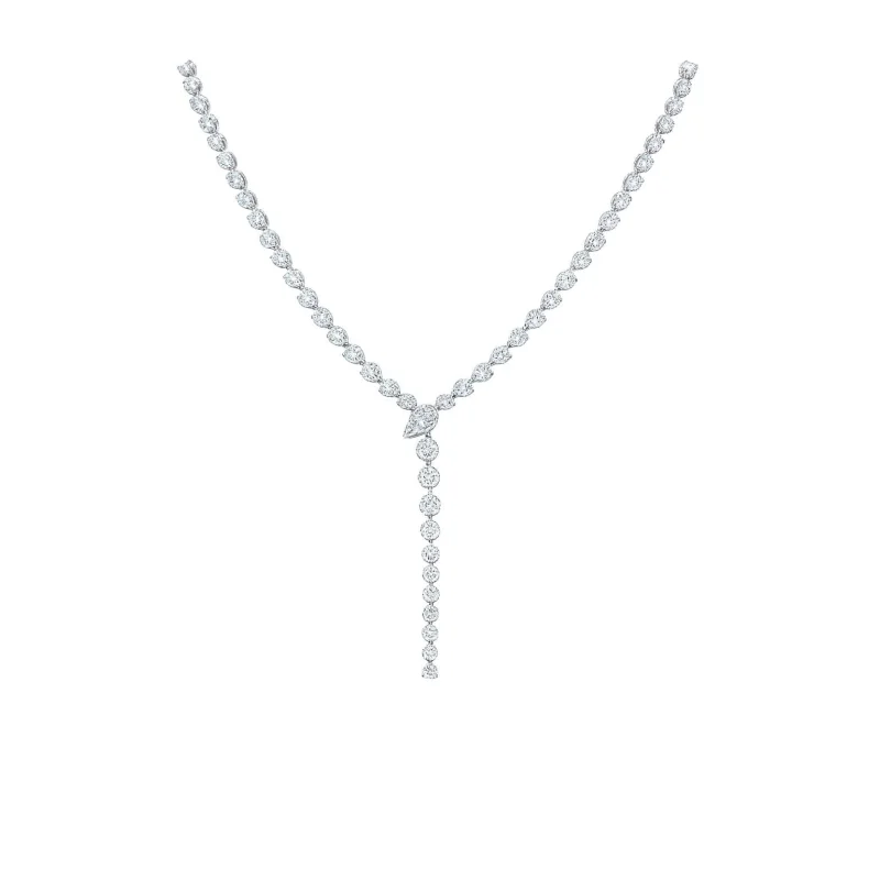 3.46ct Diamond 14K Gold Lariat Necklace