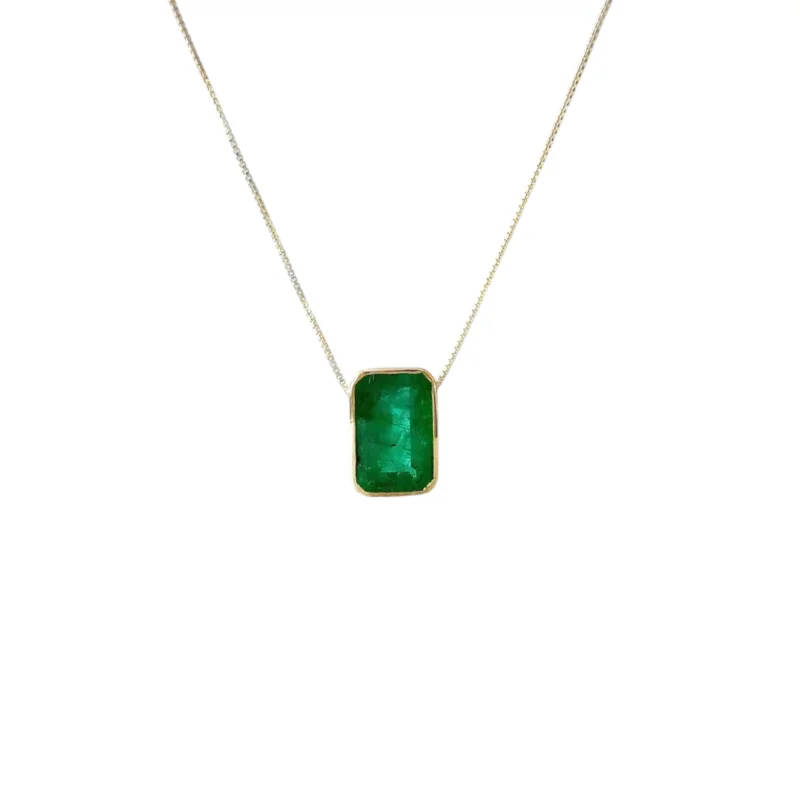 1.05ct Emerald 18K Gold Necklaces