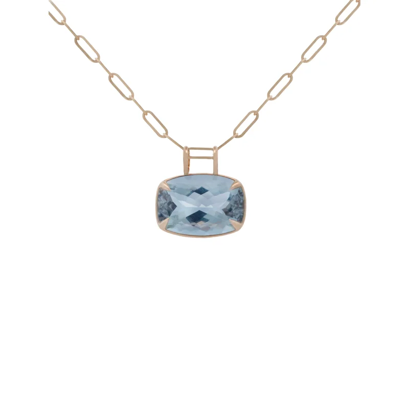 Prasiolita 18K Gold Statement Pendant
