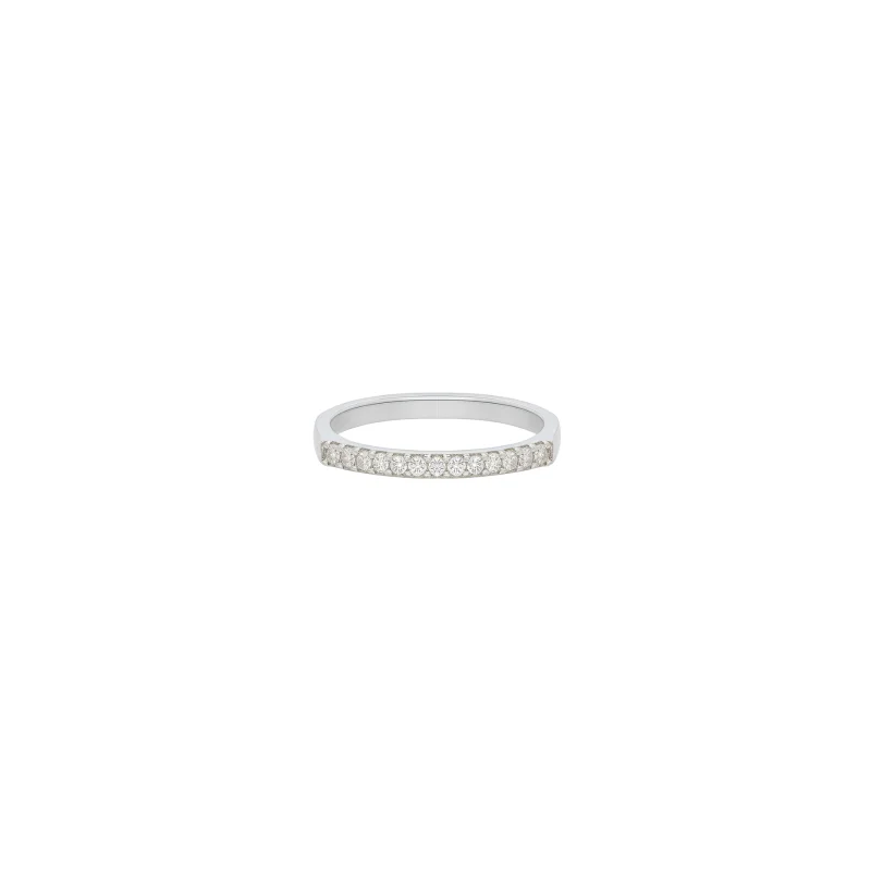 0.21ct Diamond 18K Gold Half Eternity Band Rings