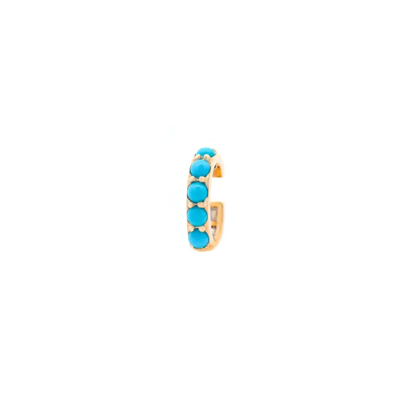 Turquoise 14K Gold Ear Cuff