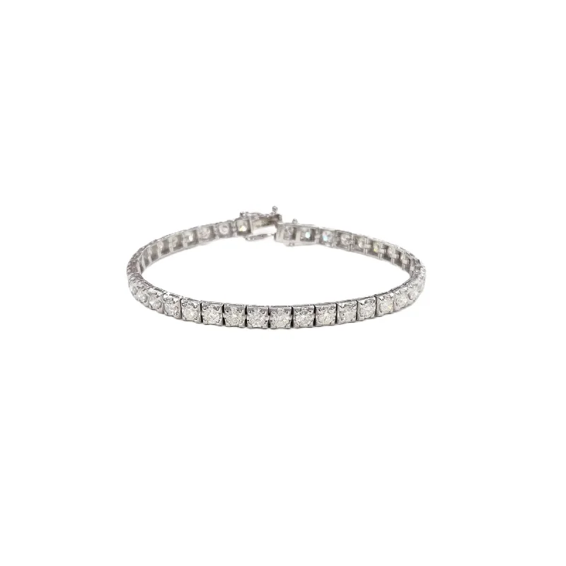 5.02ct Diamond 18K Gold Tennis Bracelet