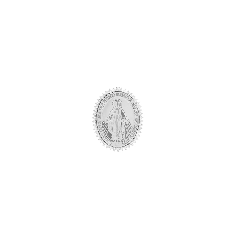 0.55ct Diamond 18K Gold Medal Pendant
