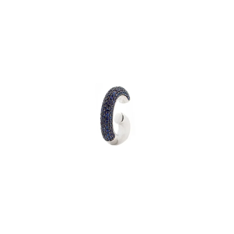 1.80ct Sapphire 18K Gold Dome Pave Ear Cuff