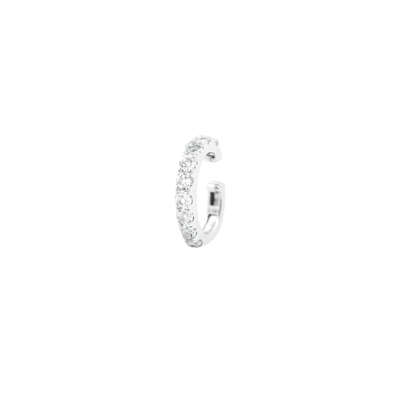 0.75ct White Sapphire 14K Gold Ear Cuff
