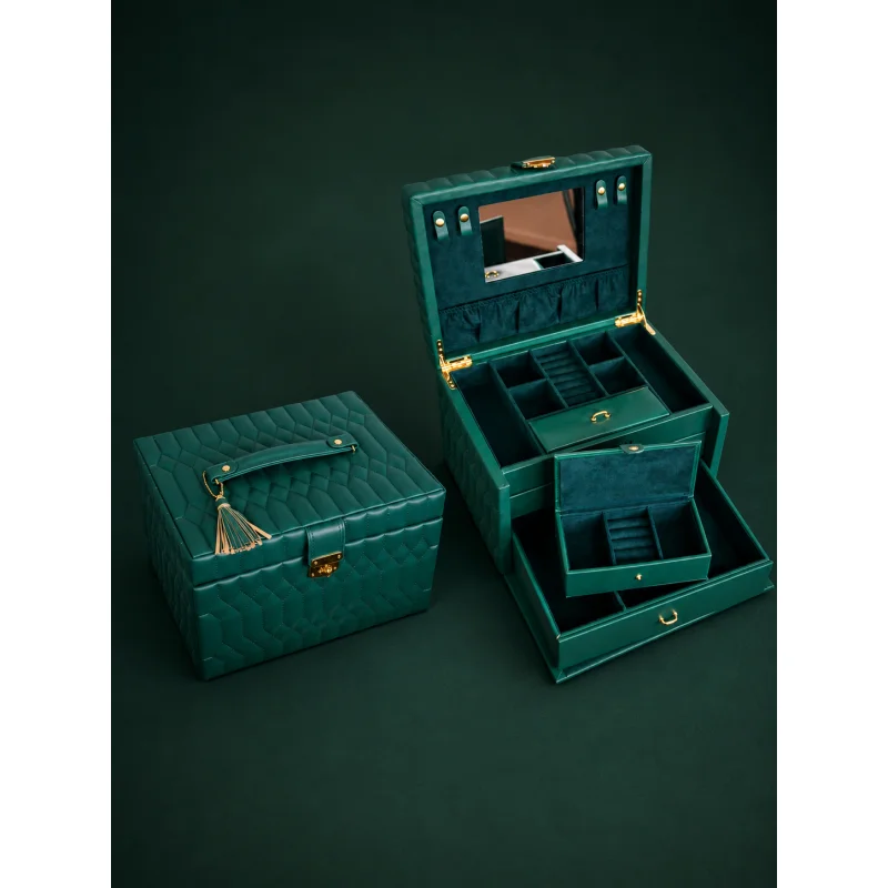Wish Large Organizer Jewelry Box Green