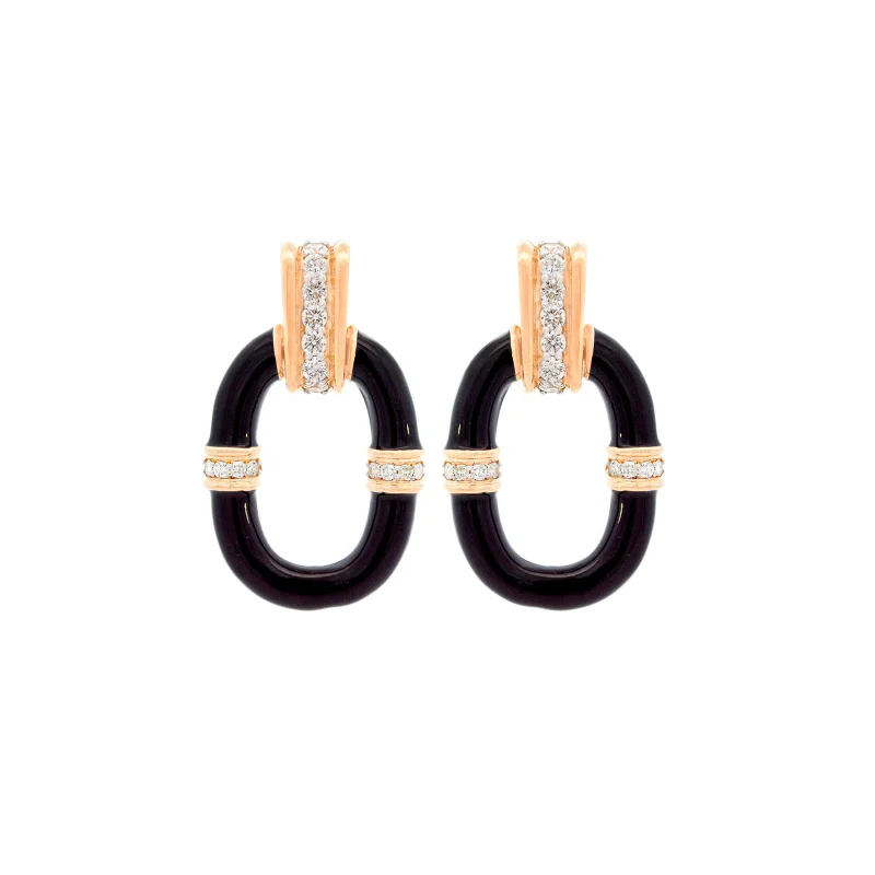 1.47ct Diamond 18K Gold Painted Earrings