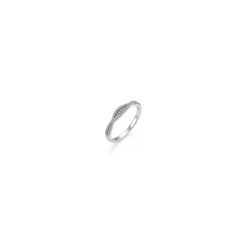 0.14ct Diamond 14K Gold Spiral Ring