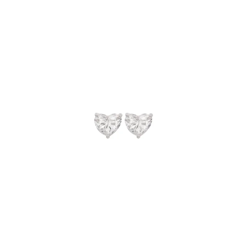 0.42ct Diamond 18K Dainty Heart Stud
