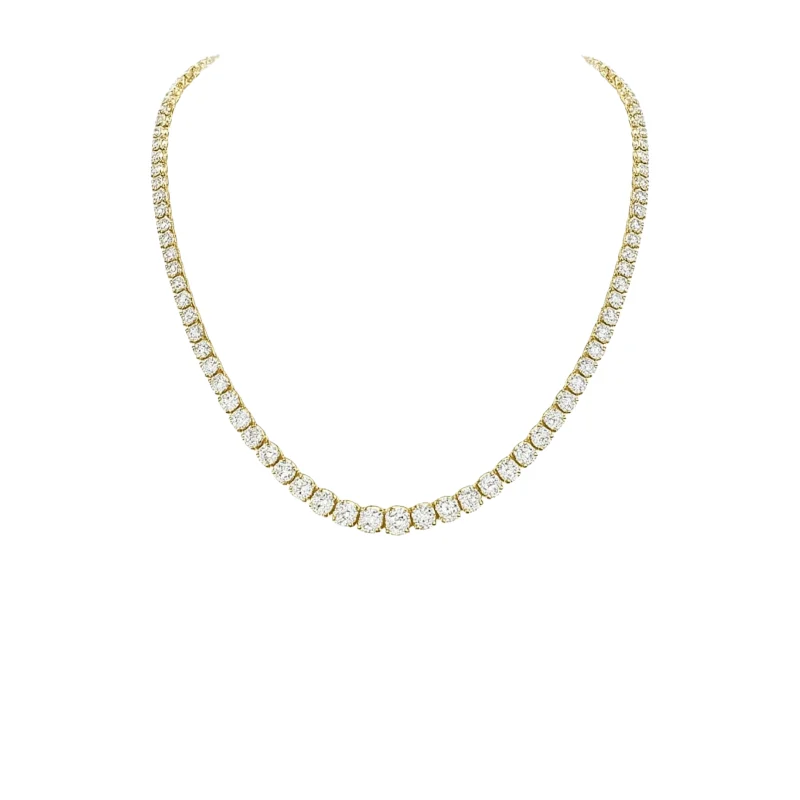 10.00ct Diamond 14K Gold Tennis Necklace