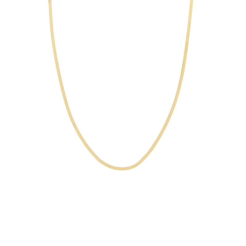 14K Gold  Herringbone Chain Necklace