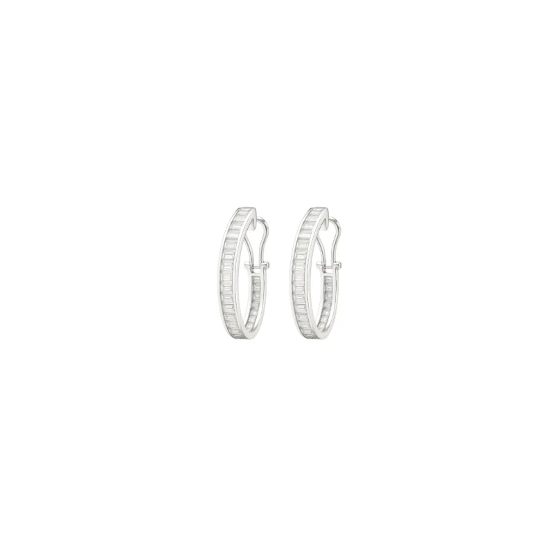 1.00ct Diamond 14K Gold Hoop Earrings