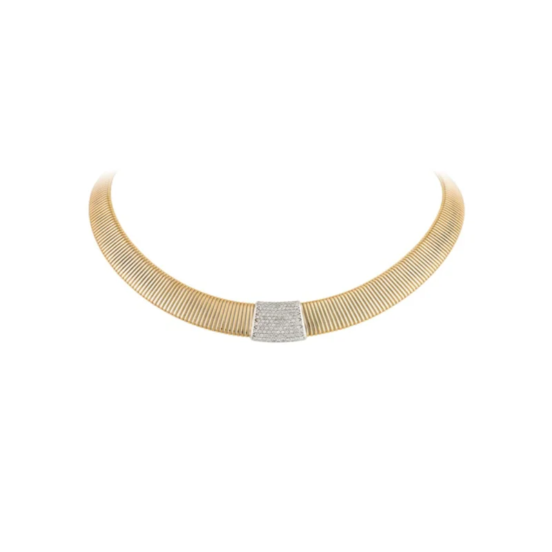 1.07ct Diamond 18K Italian Gold Necklace
