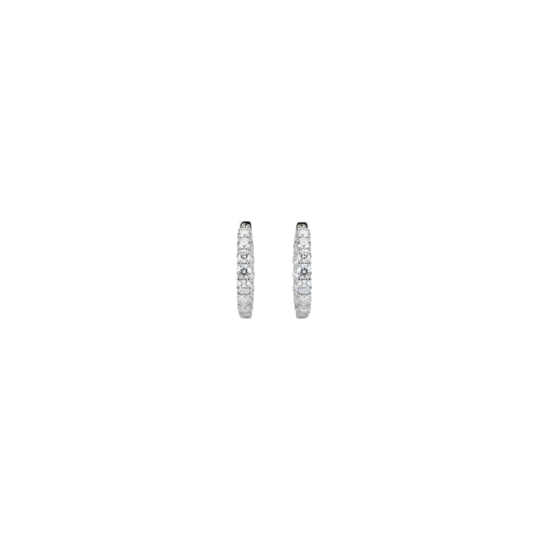 1.10ct Diamond 18K Gold Inside Out Hoop Earrings