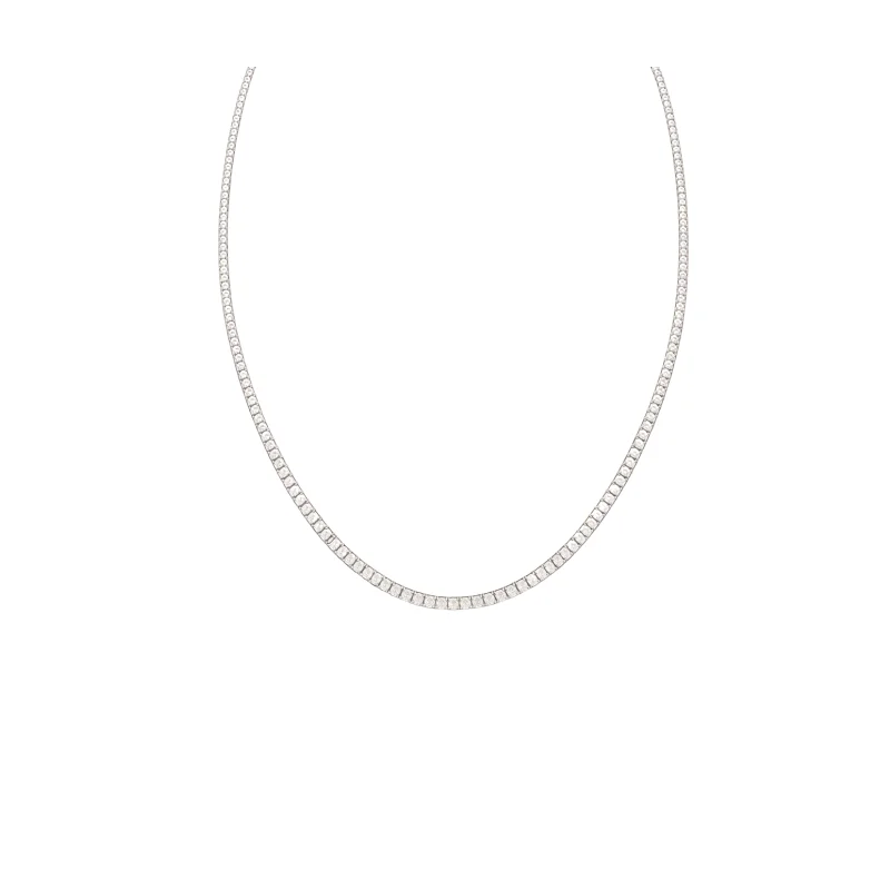 12.50ct Diamond 14K Gold Tennis Necklace
