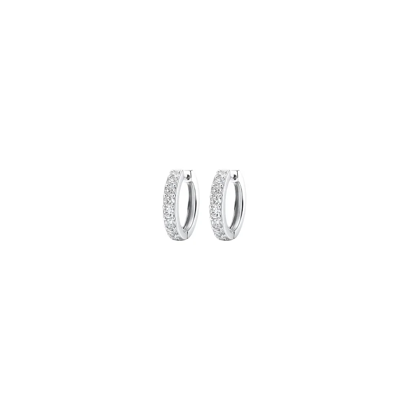 0.50ct Diamond 14K Gold Dainty Hoops