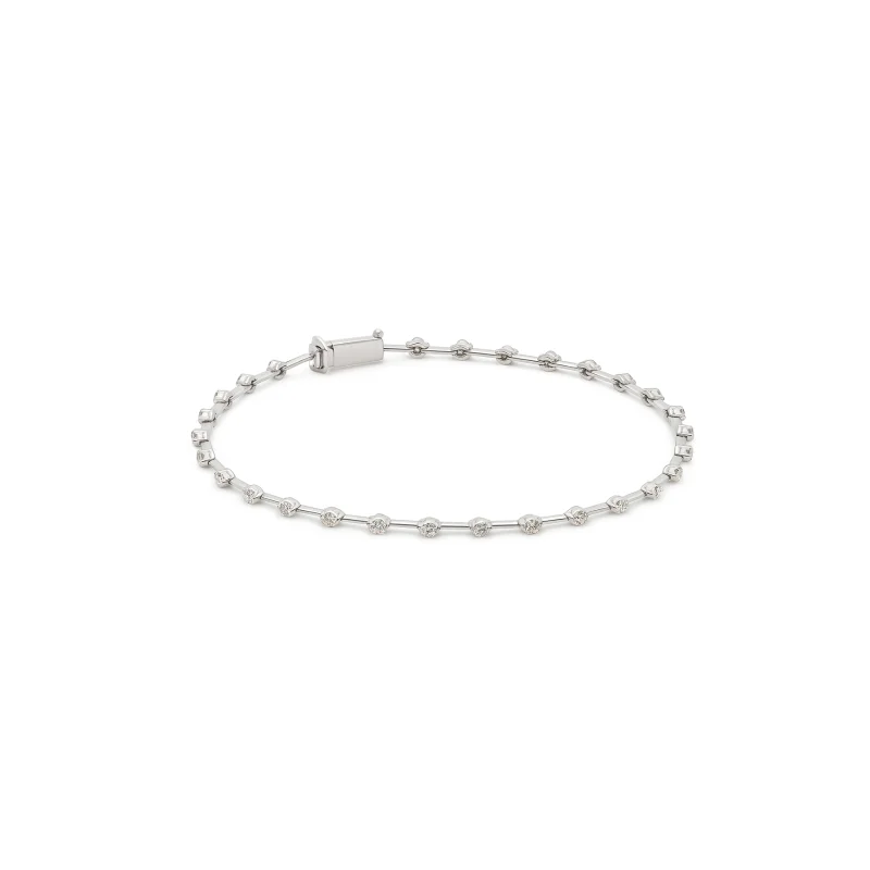 1.25ct Diamond 18K Gold Link Tennis Bracelet