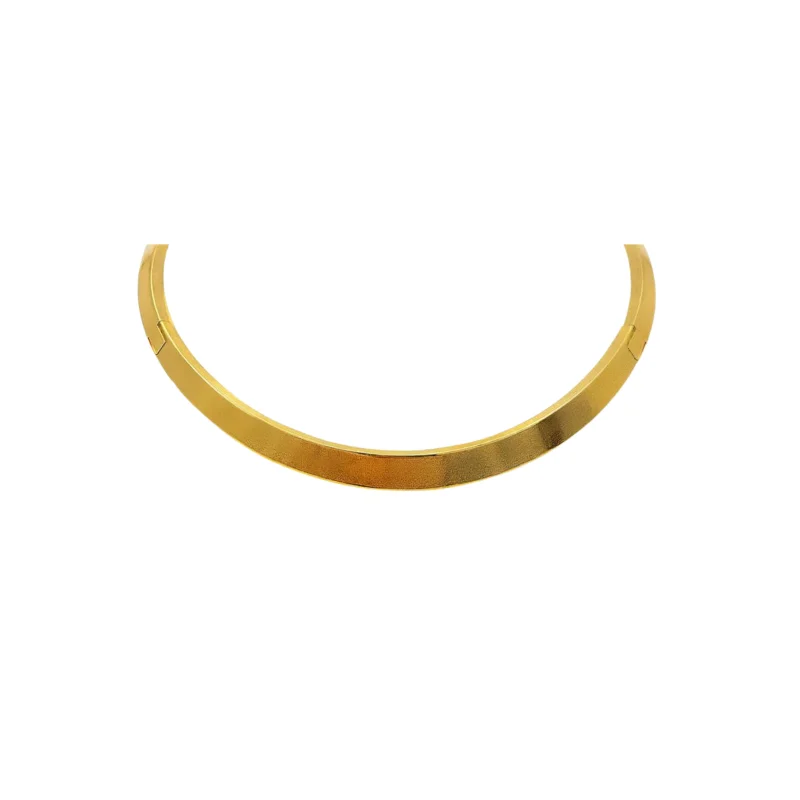 14K Italian Gold Collar Choker Necklace