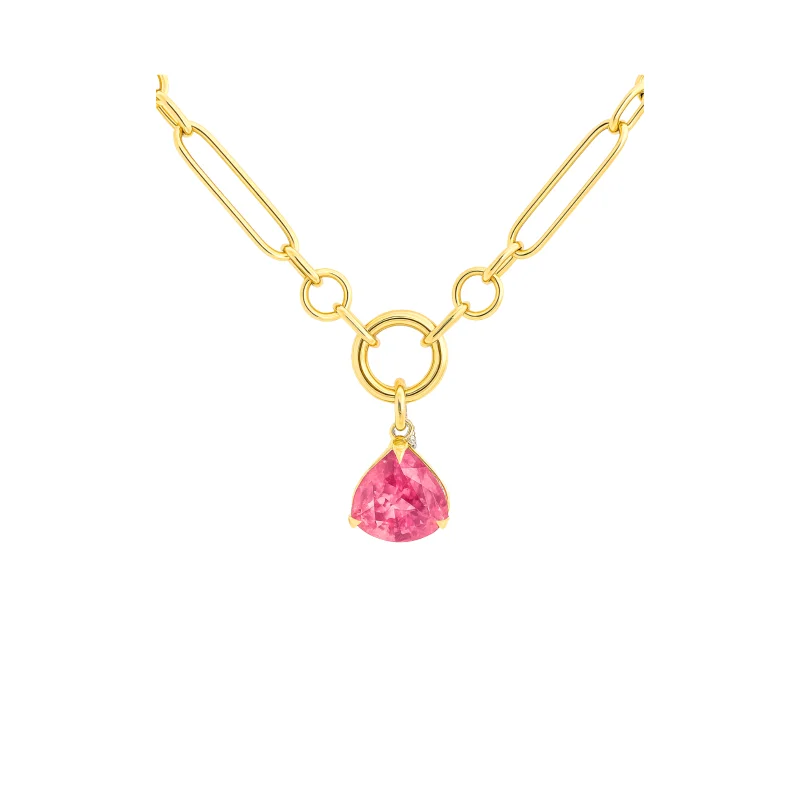 5.00ct Watermelon Tourmaline 18K Gold Pendant