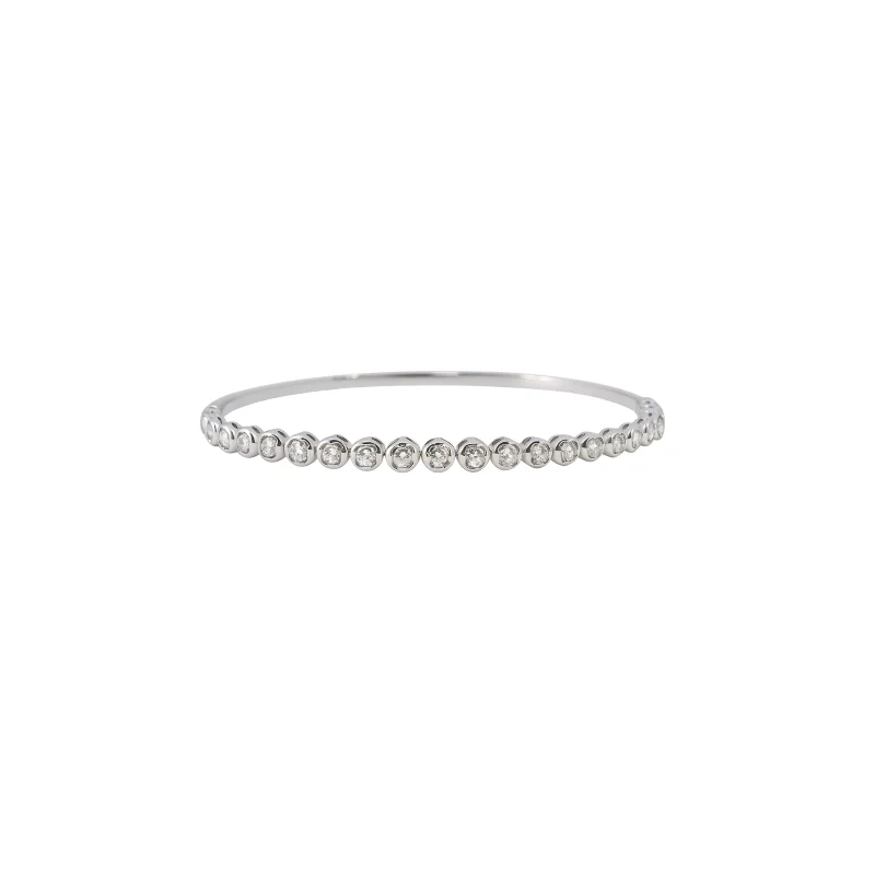 0.83ct Diamond 14K Gold Flexible Tennis Bangle Bracelet