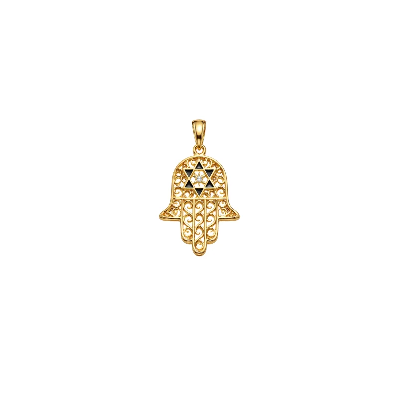 14K Gold Yellow Gold Hansa Pendant