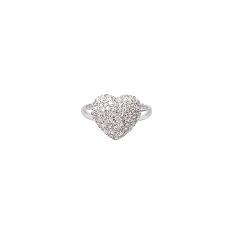 1.00ct Diamond 18K Gold Heart Ring