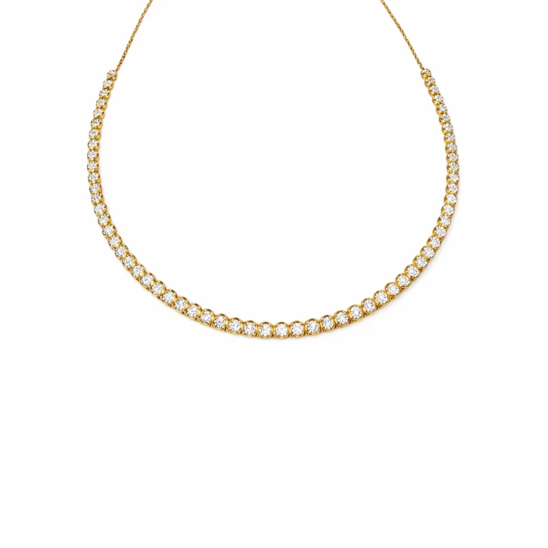 2.00ct Diamond 14K Gold Choker Tennis Necklace