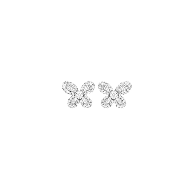 0.54ct Diamond 18K Gold Butterfly Earrings