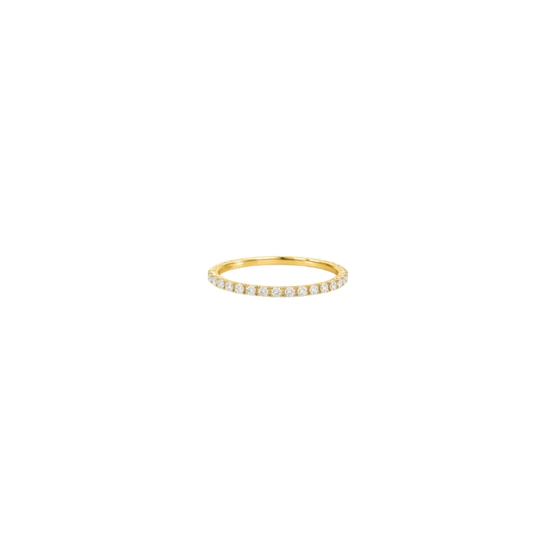 0.85ct Diamond 18K Gold Eternity Band Ring