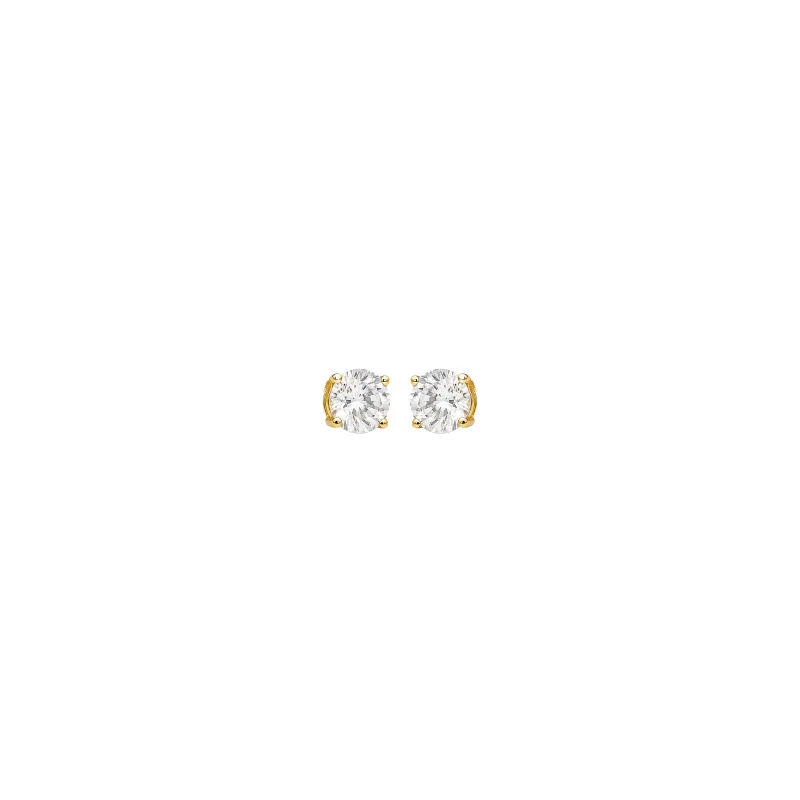 1.00ct Diamond 18K Gold Classic Stud Earring