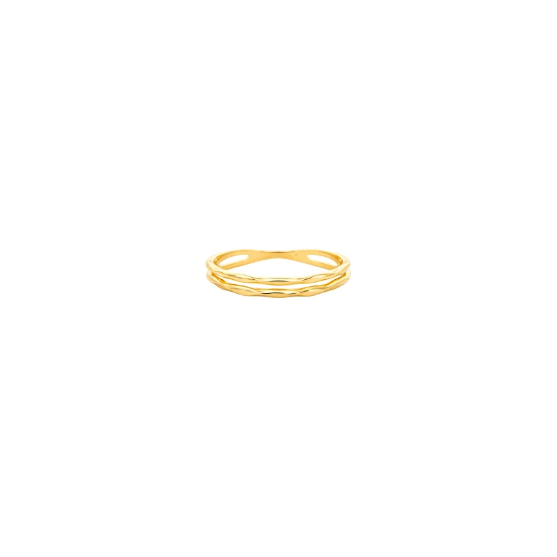 14K Gold Double Band Ring