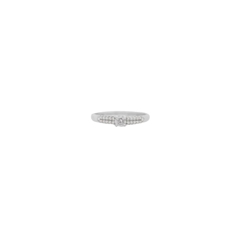0.27ct Diamond 18K Gold Solitaire Ring