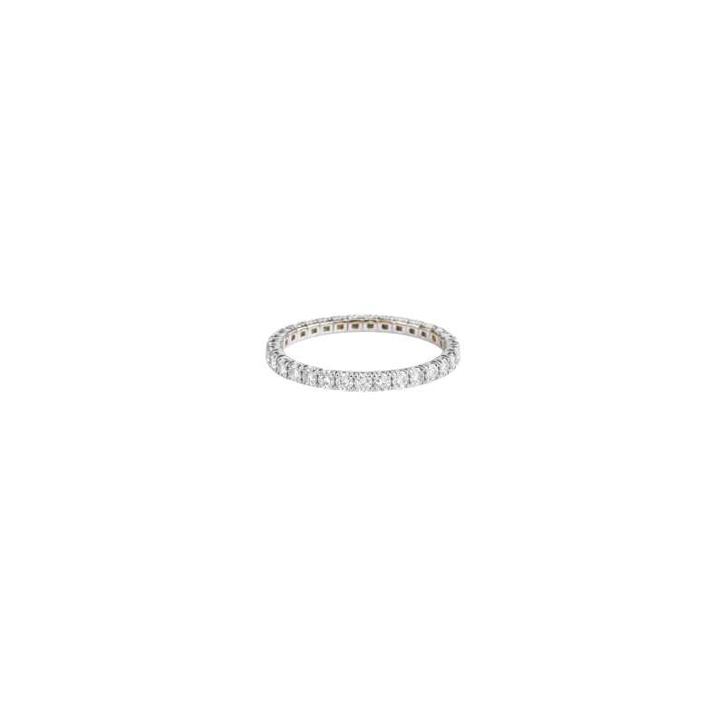 0.49ct Diamond 18K Gold Pinky Eternity Ring