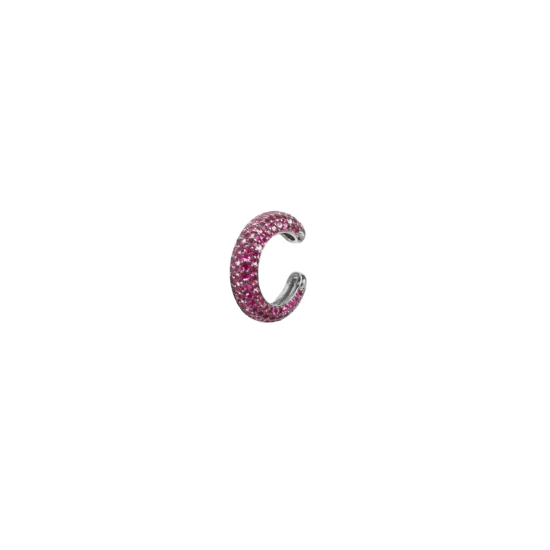 2.40ct Ruby 18K Gold Pave Ear Cuff