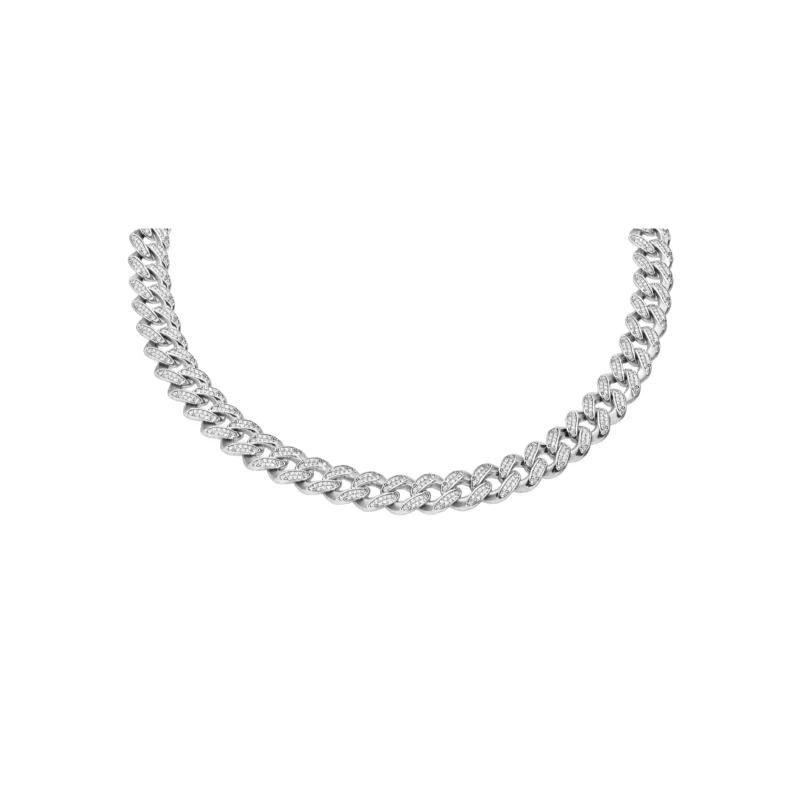 2.63ct Diamond 14K Pave Miami Cuban Link Chain Choker Necklace