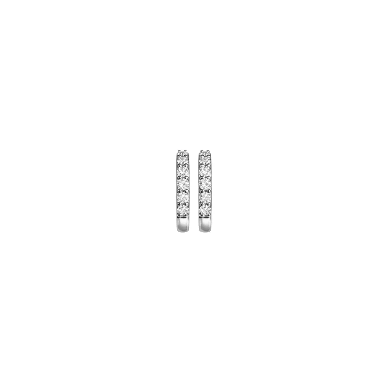 0.35ct Diamond 18K Gold Hoop Earrings