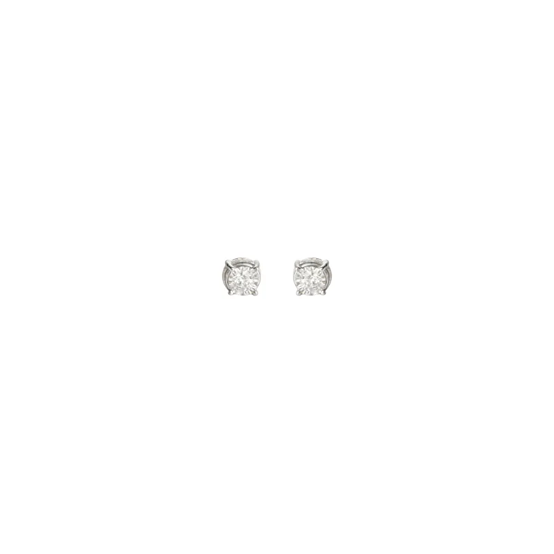 1.20ct Diamond 14K Gold Illusion Stud Earrings