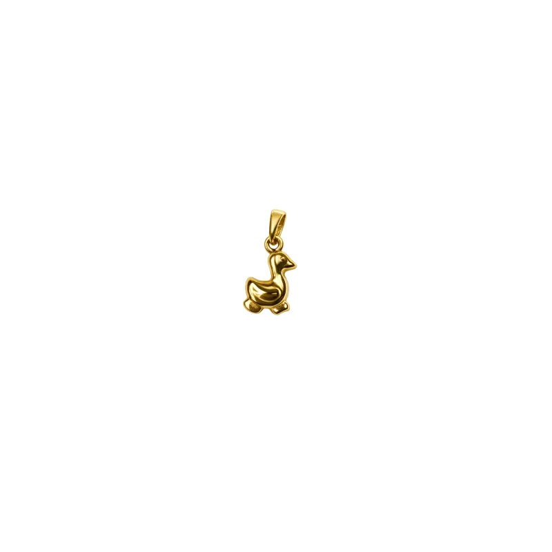 14K Gold Baby Duck Charm Pendant