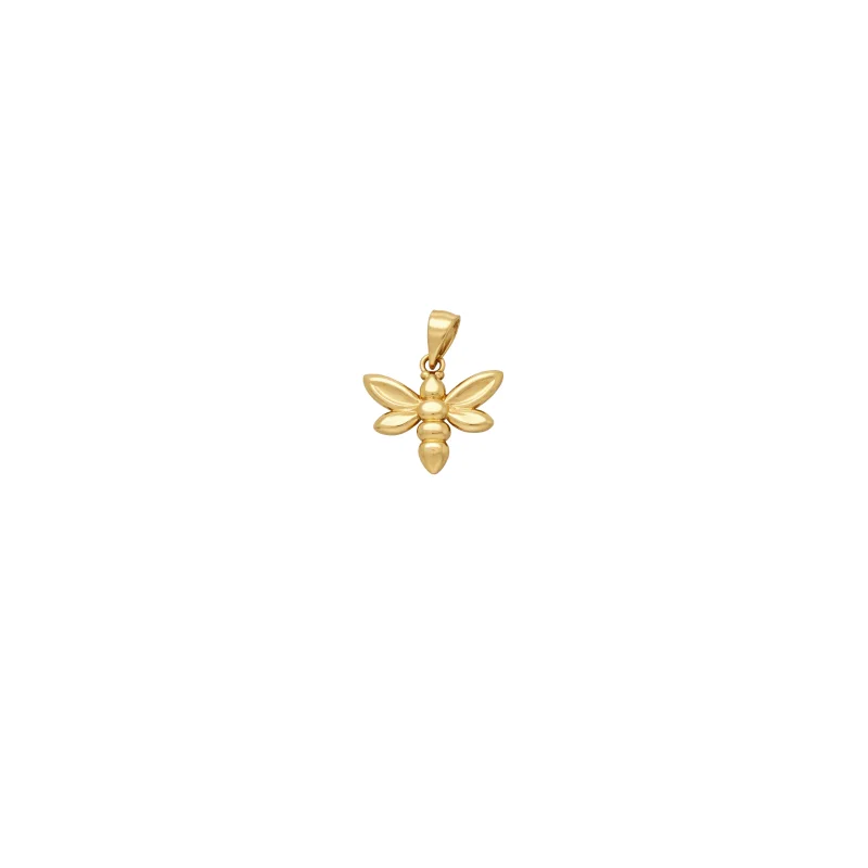 14K Gold Bee Pendant