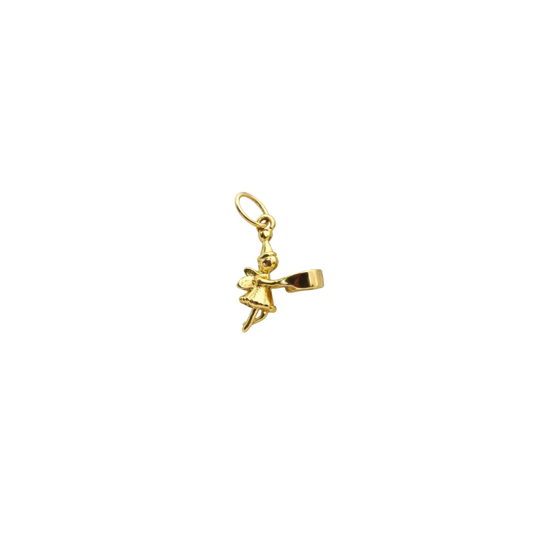 14K Gold Fairy Charm Pendant