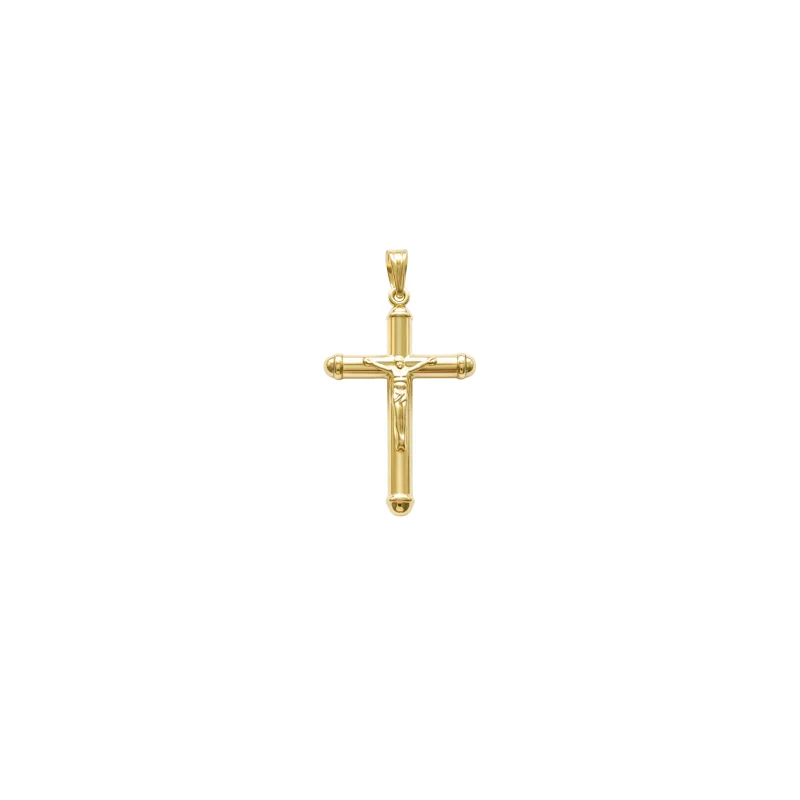 14K Gold Large Crucifix Pendant