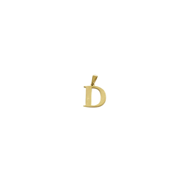 14K Gold Letter “D” Pendant