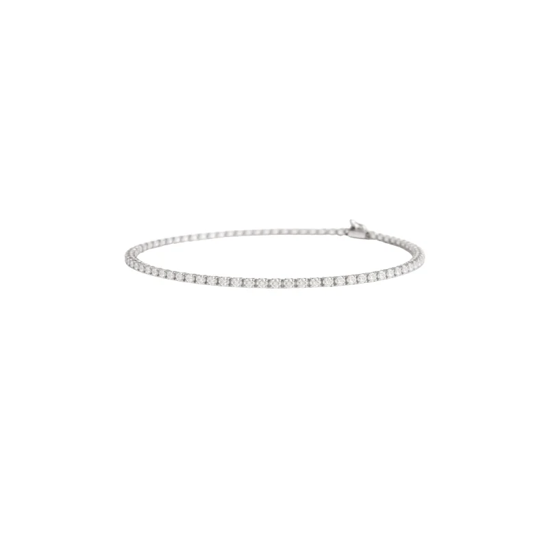 2.86ct Diamond 18K Gold Classic Tennis Bracelet