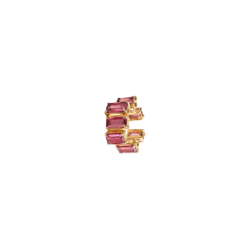 Ana Rocha E Appolinario Pink Tourmaline 18K Gold Ear Cuff