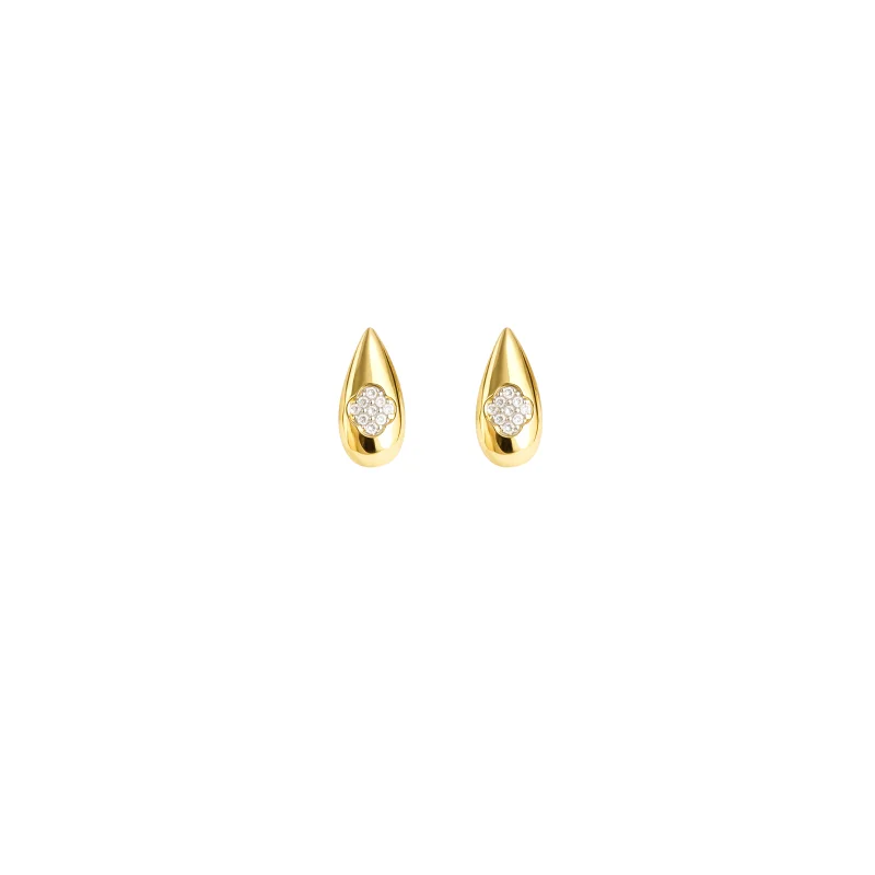 0.11ct Diamond 14K Gold Drop Earrings