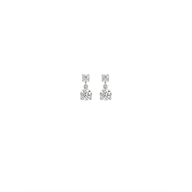 0.52ct Diamond 14K Gold Stud Drop Earrings