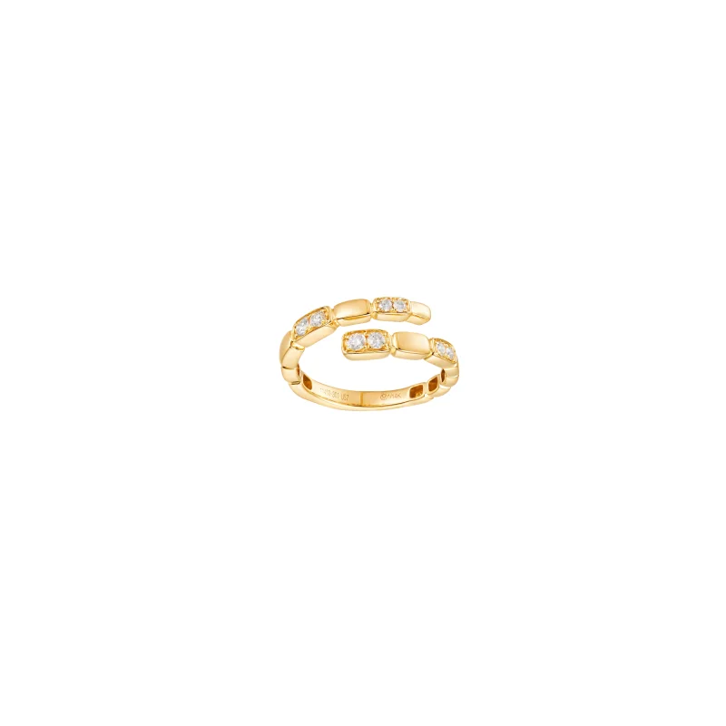 0.27ct Diamond 14K Gold Bypass Ring