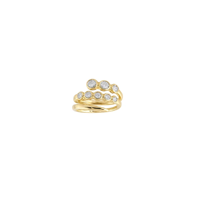 0.50ct Diamond 14K Gold Bypass Ring